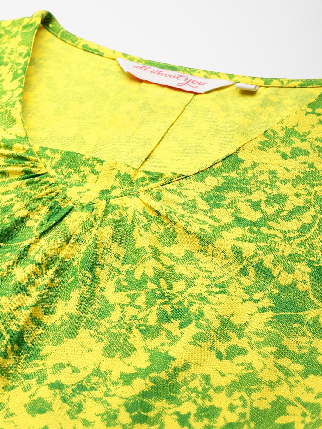 all about you Printed Pleated Straight Kurta