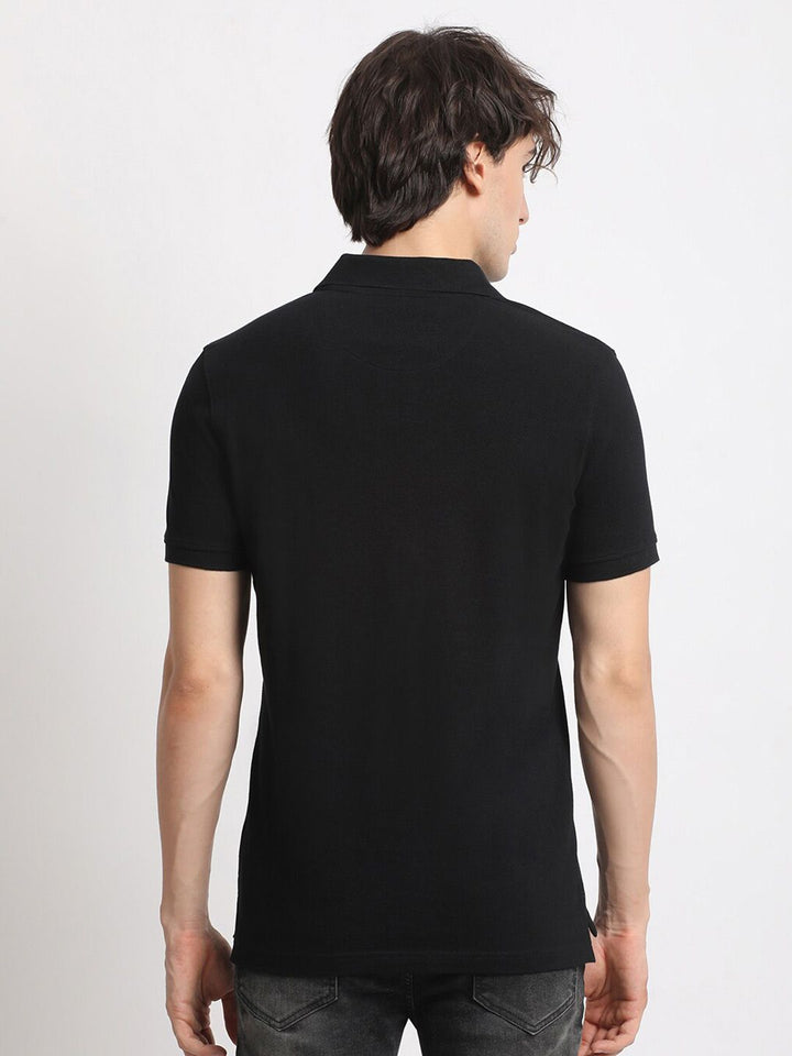 THE BEAR HOUSE Polo Collar Pure Cotton Slim Fit T-shirt