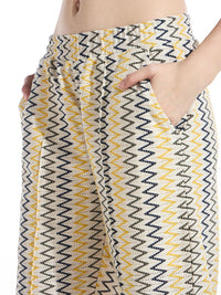 Bewakoof Women Printed Cotton Baggy Relaxed High-Rise Parallel Trousers