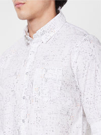 SPYKAR Abstract Opaque Printed Cotton Casual Shirt