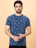 Being Human Pure Cotton Floral Printed Round Neck Casual T-shirt