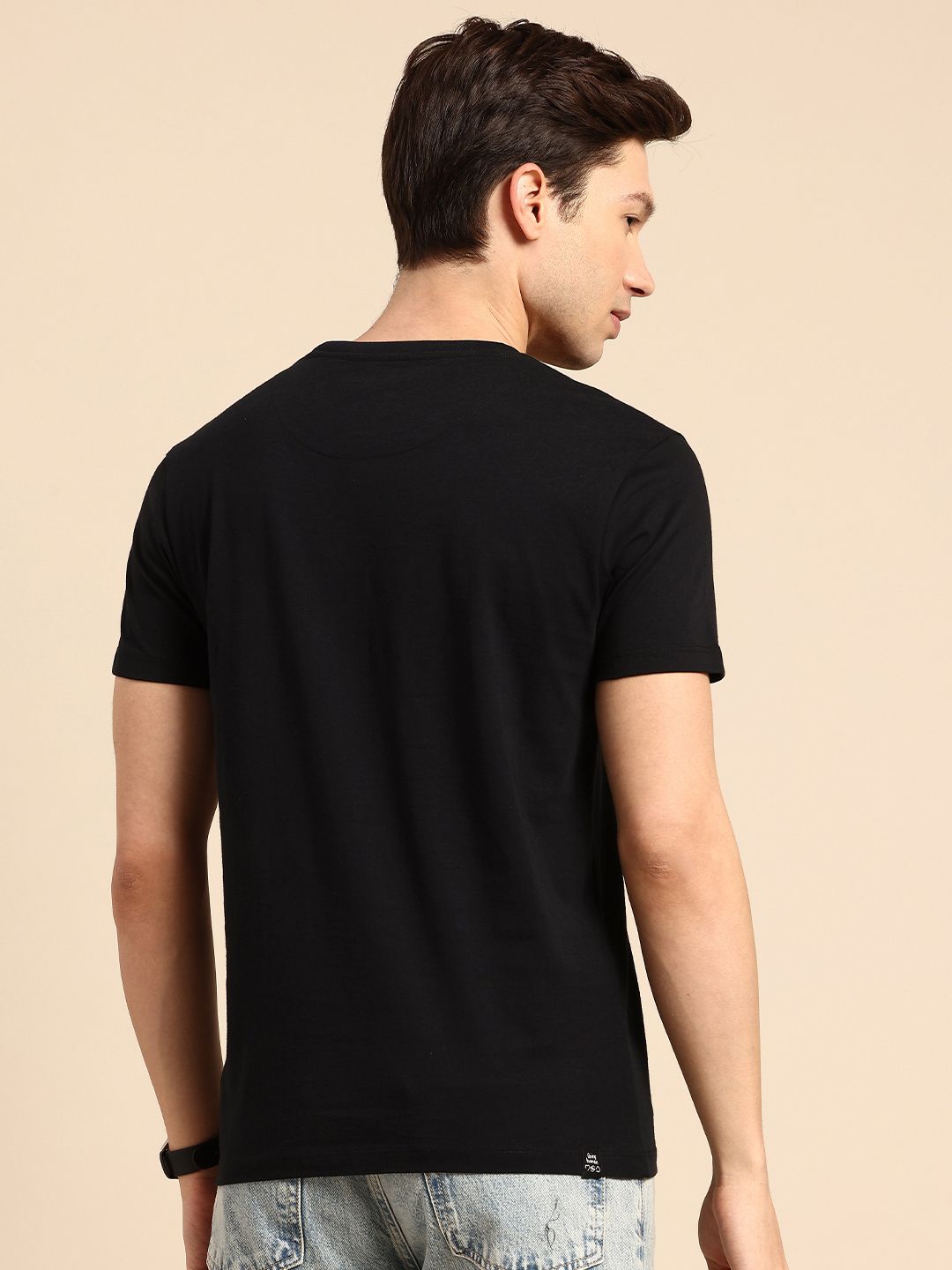 Being Human Brand Logo Printed Pure Cotton Slim Fit T-shirt