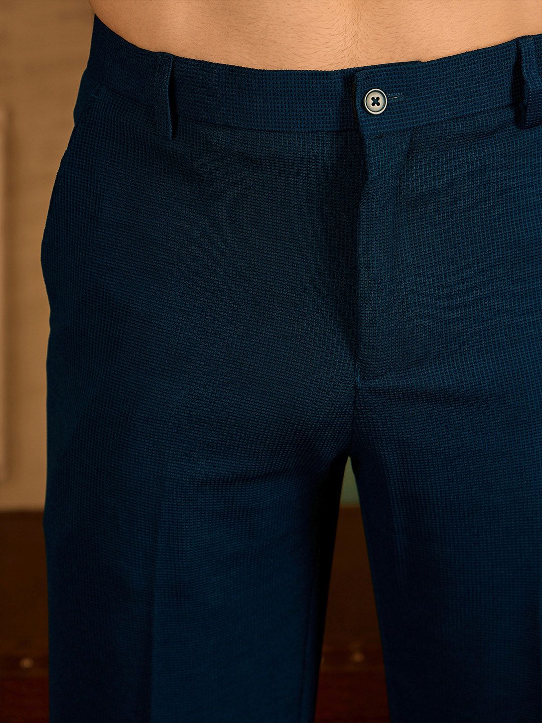 DENNISON Korean Baggy Fit 4 Way Lycra Trouser