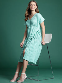 DressBerry Self Design A-Line Dress