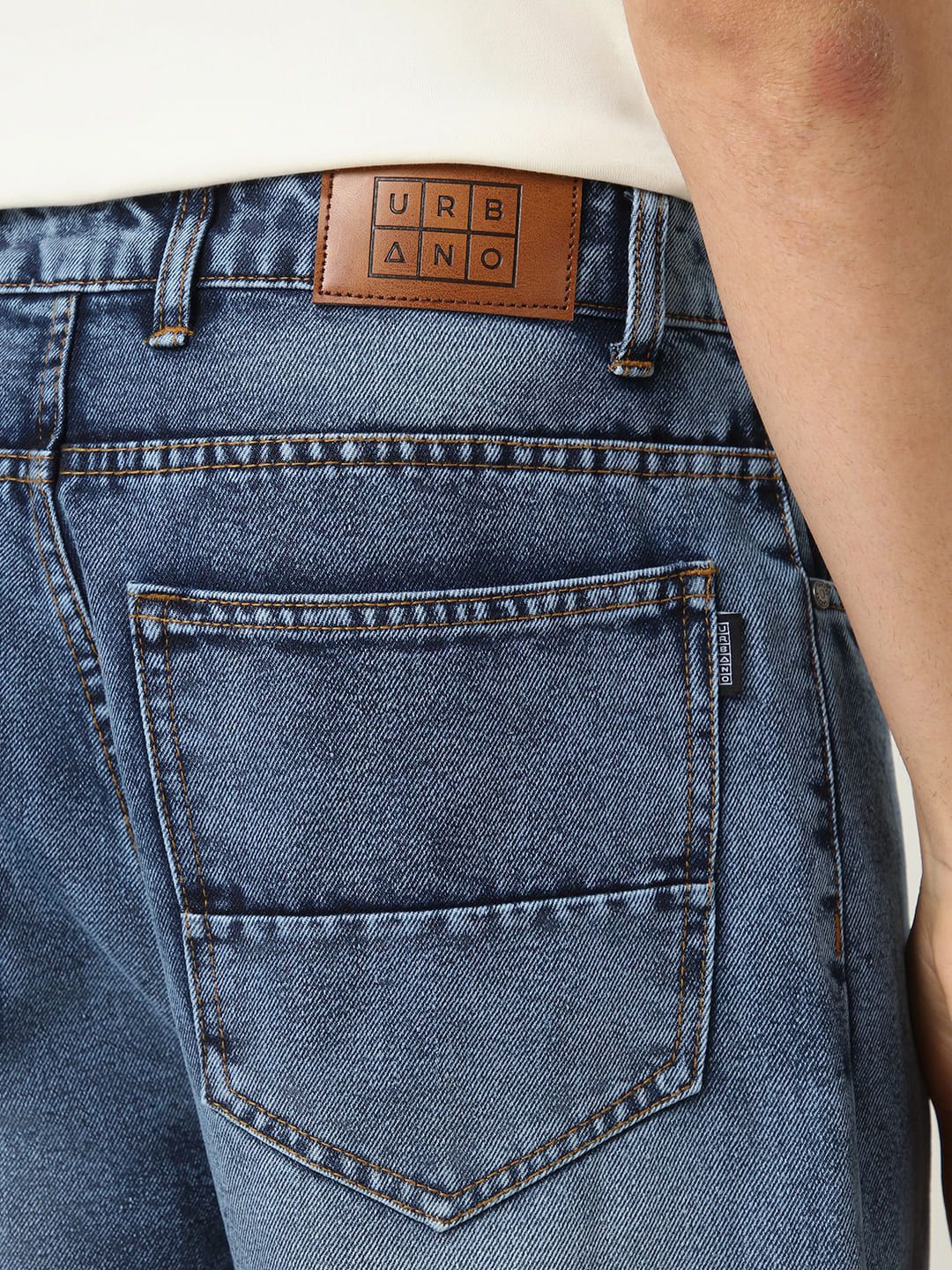 Urbano Fashion Men Non Stretchable Loose Baggy Fit Washed Jeans