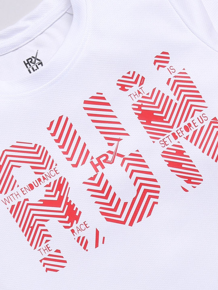 HRX by Hrithik Roshan Boys Typography Printed Rapid-Dry T-shirt