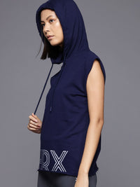 HRX by Hrithik Roshan Printed Hooded Training Sweatshirt