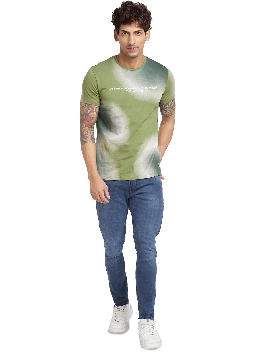 Being Human Men Green T-shirt