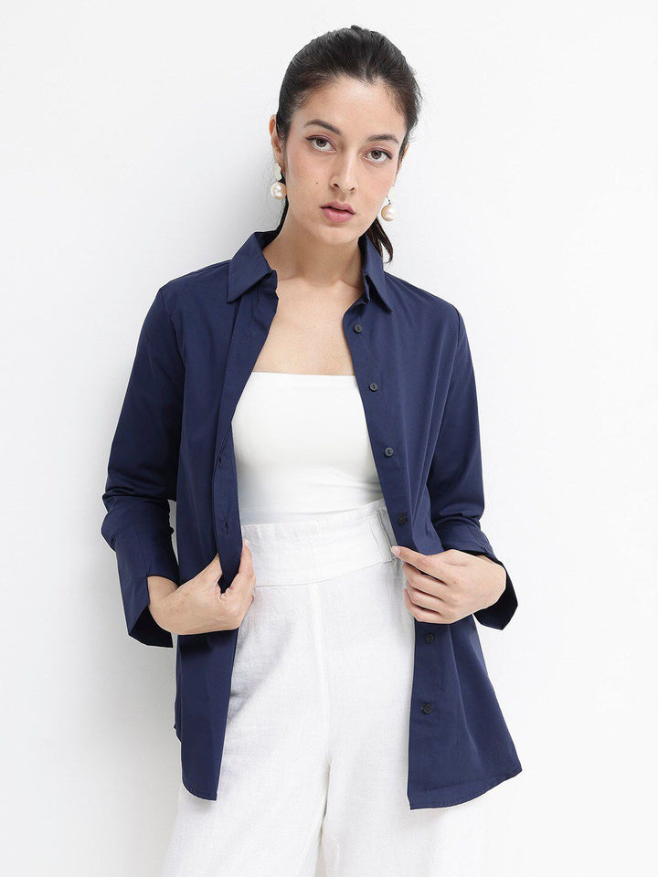 RAREISM Comfort Regular Fit Long Sleeves Spread Collar Cotton Opaque Formal Shirt