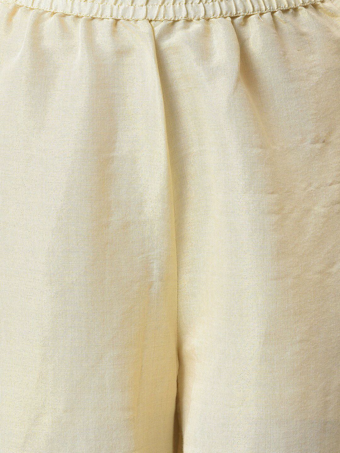 AURELIA Women Red Ethnic Motifs Layered Thread Work Kurta with Palazzos & Jacket