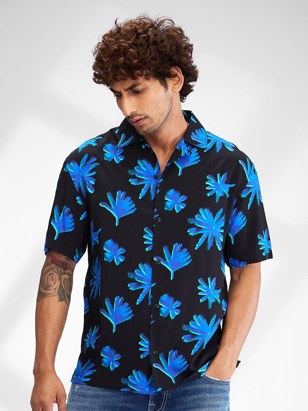 SPYKAR Men Floral Opaque Printed Casual Shirt
