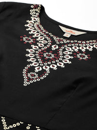 Anouk Tyohaar Foil Ethnic Print Anarkali Kurta