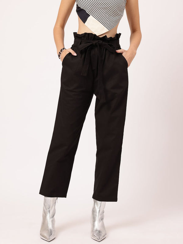 DressBerry Women Casual Constructs Cropped Trouser