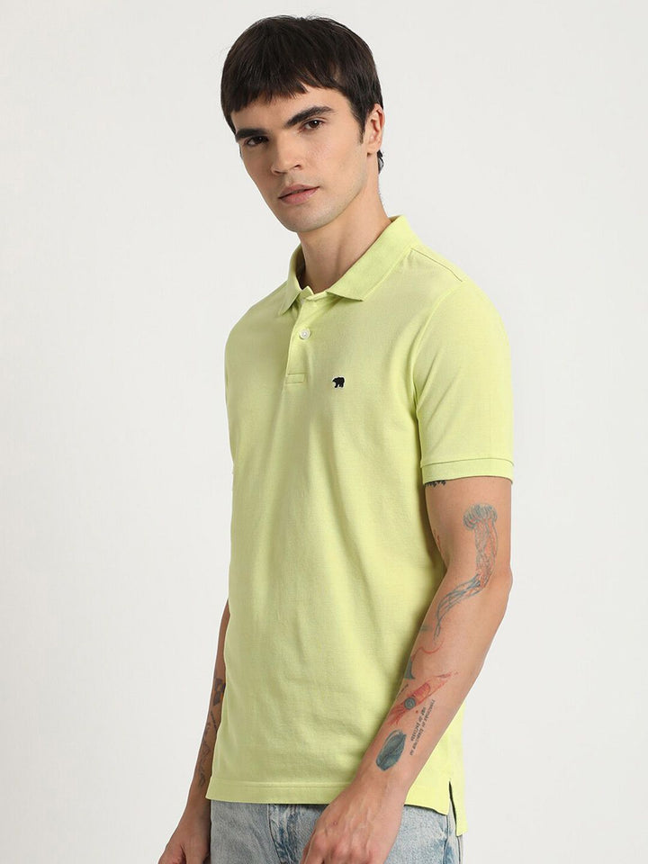 THE BEAR HOUSE Polo Collar Slim Fit Cotton T-shirt