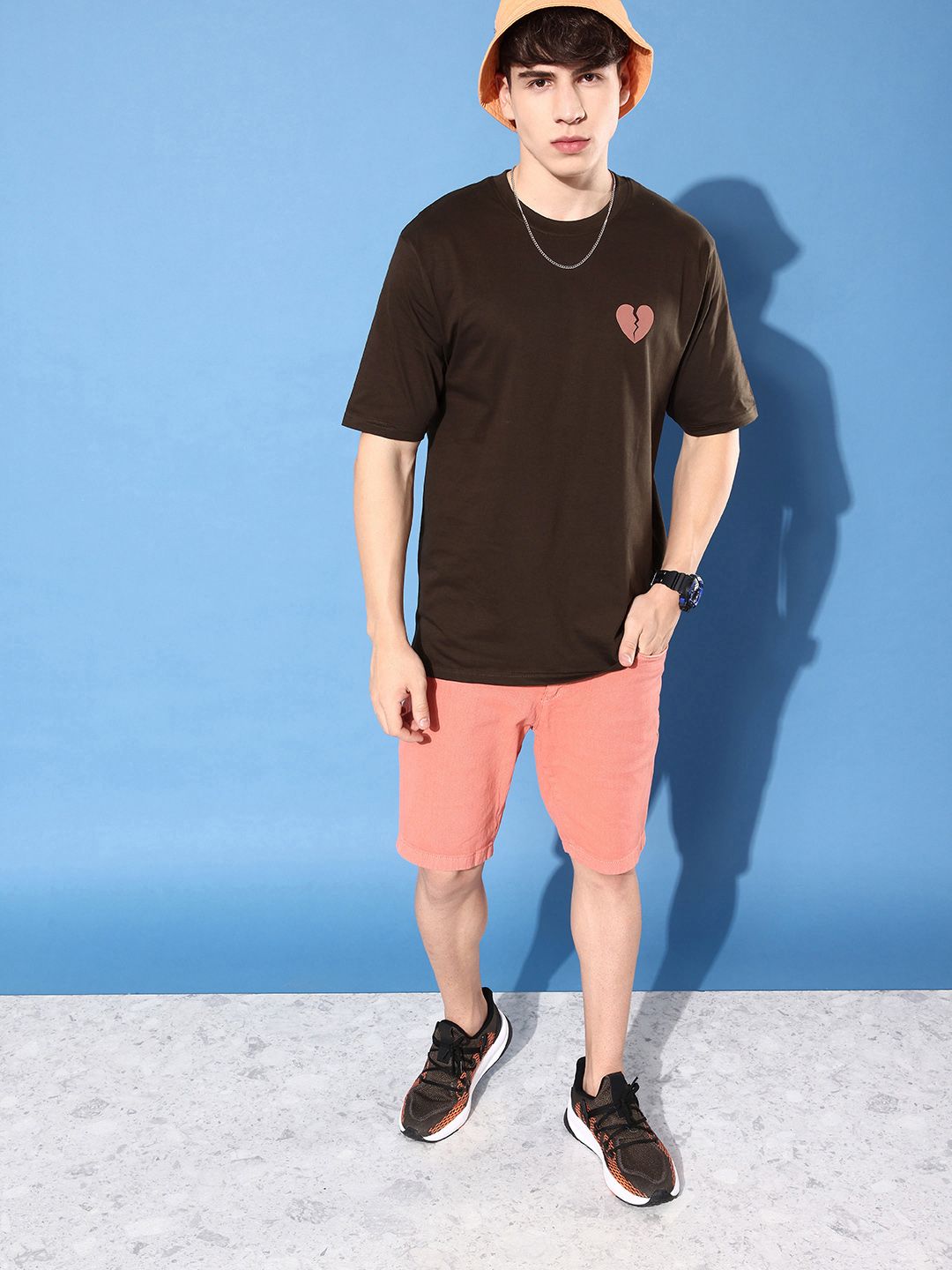 Difference of Opinion Men Pure Cotton Printed Oversized T-shirt