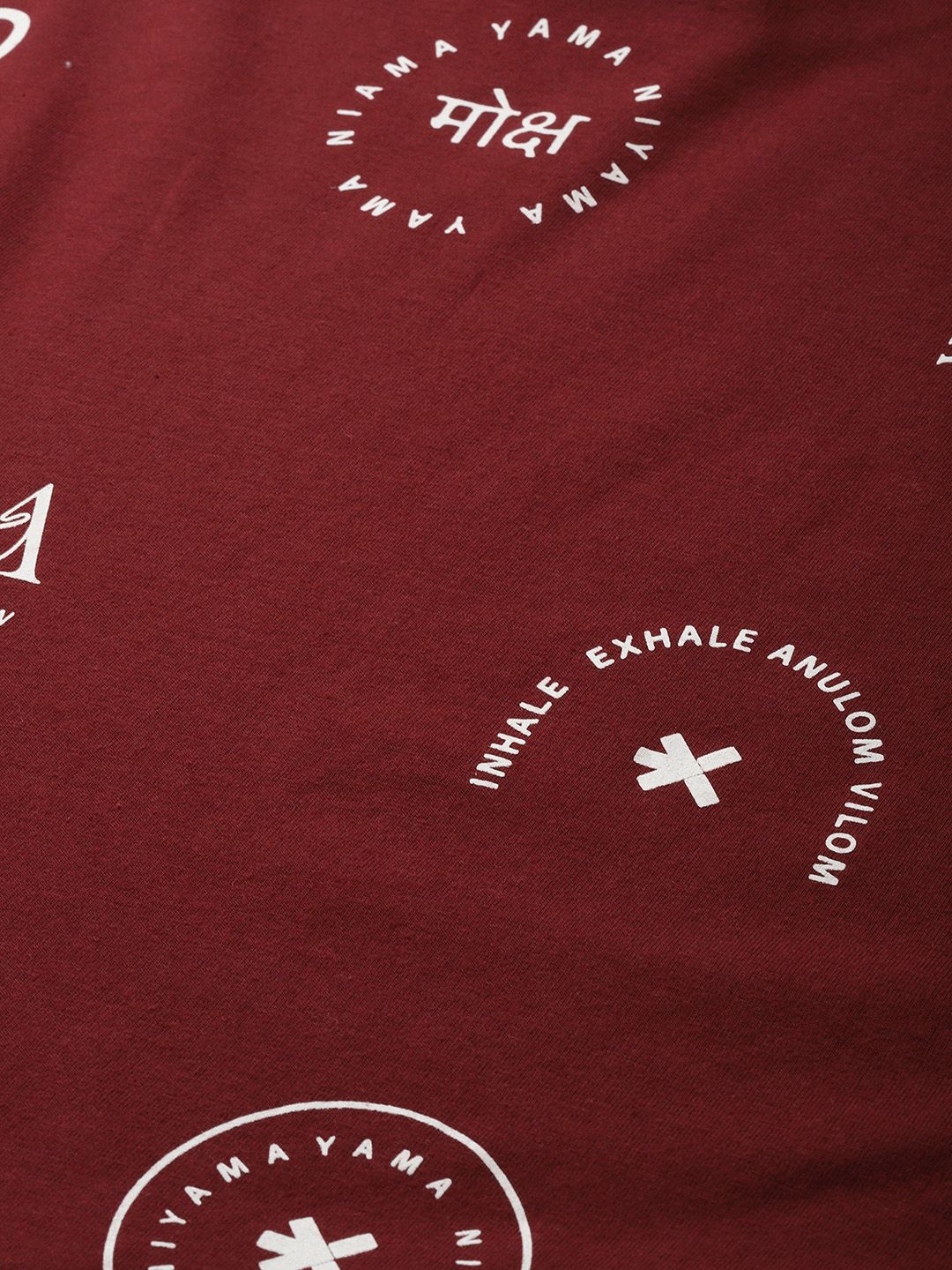 HRX by Hrithik Roshan Women Printed Pure Cotton Yoga Crop T-shirt