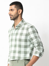 RARE RABBIT Men Ventura Slim Fit Gingham Checked Shirt