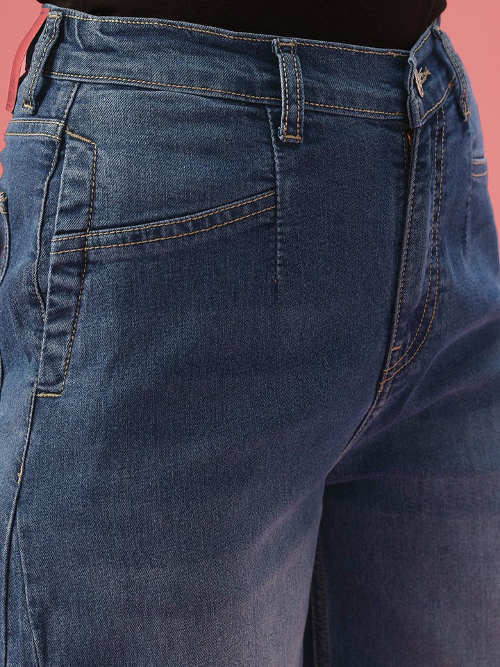 DressBerry Women Barrel Fit Light Fade Stretchable Jeans