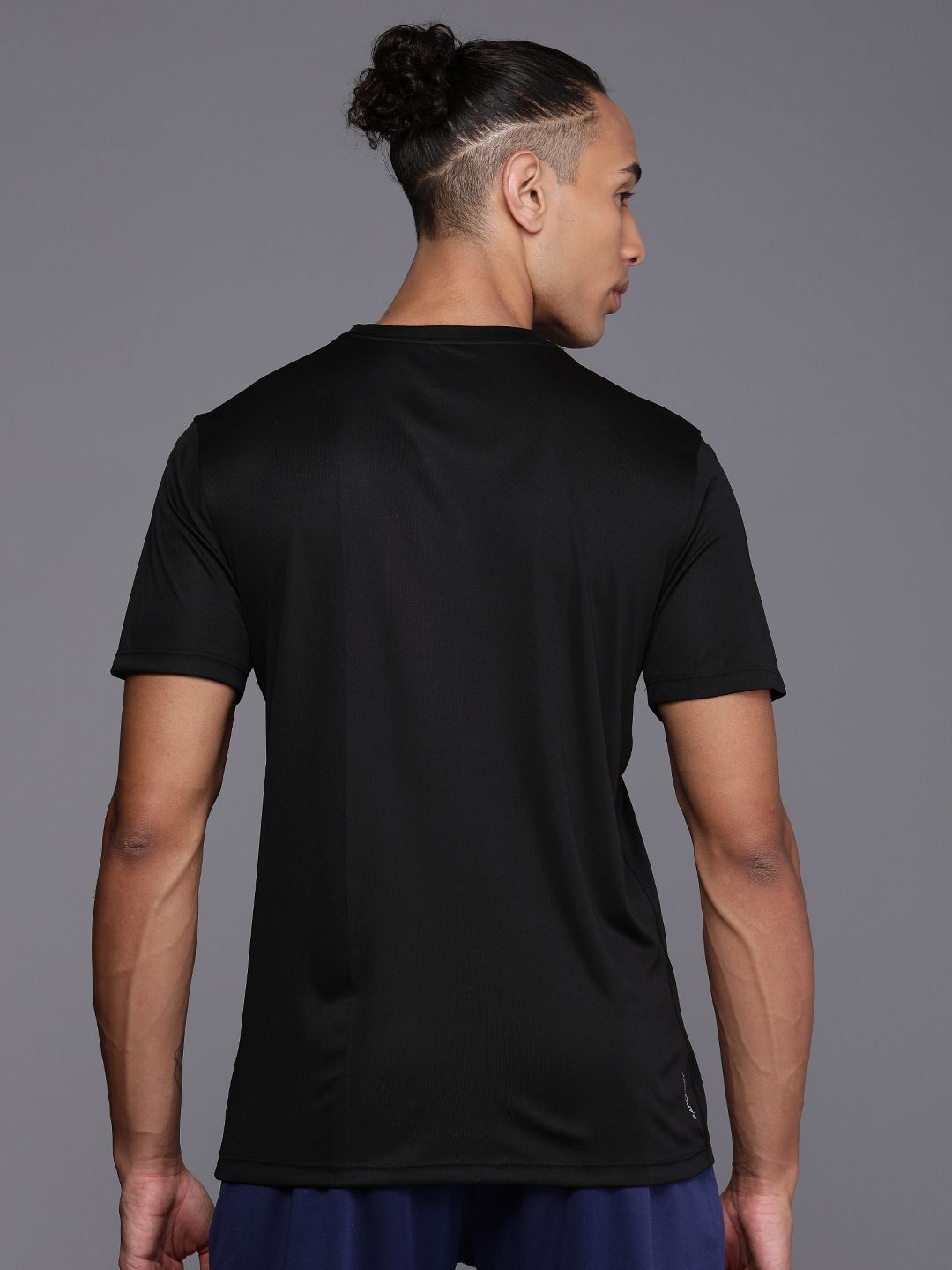 HRX by Hrithik Roshan Men Geometric Placement Print Rapid-Dry Training T-shirt