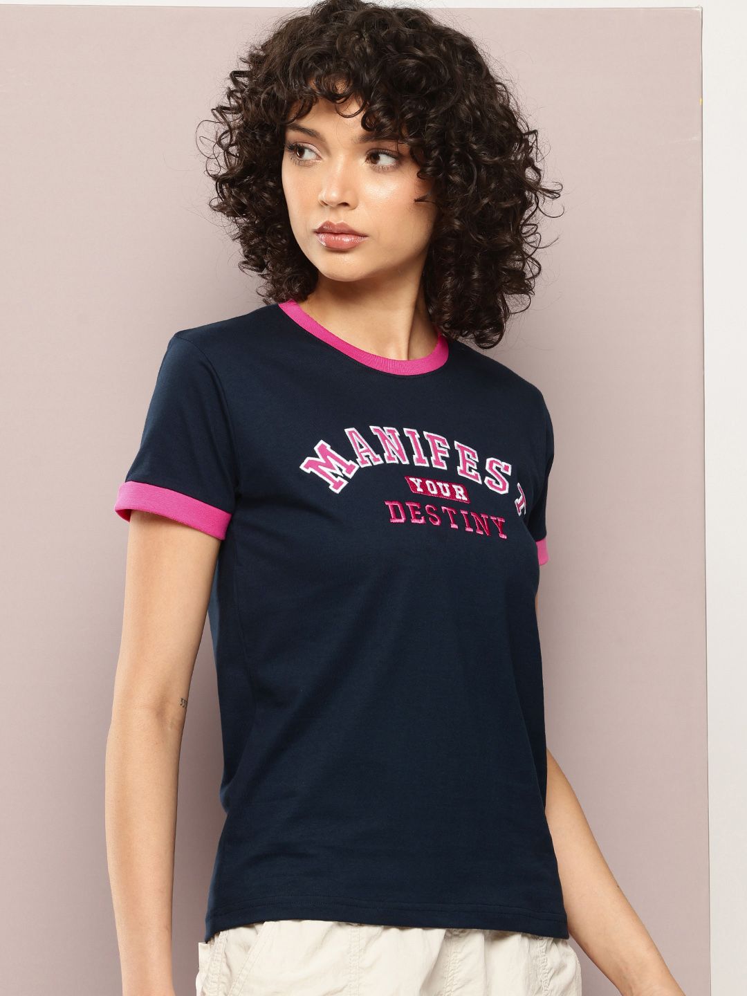 DILLINGER Typography Embroidered Pure Cotton T-shirt With Embroidered Detail