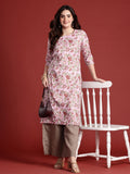 Anouk Floral Print Straight Kurta