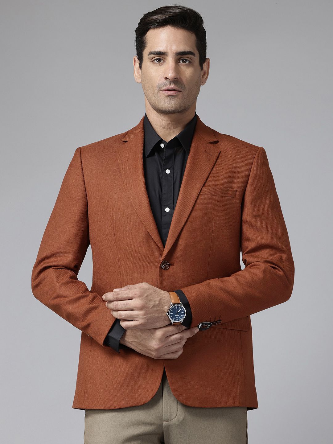 Park Avenue Single-Breasted Formal Blazer