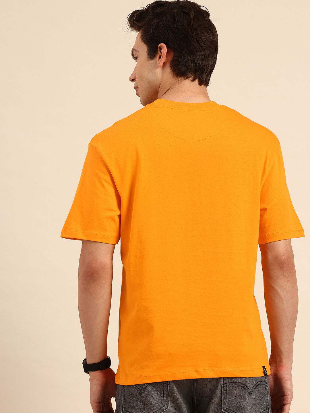 Being Human Pure Cotton Brand Logo Printed Relaxed Fit T-shirt