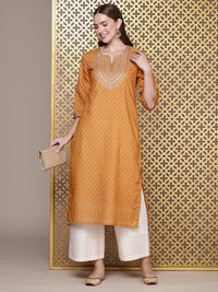 House of Pataudi Geometric Printed Sequinned Jashn Kurta