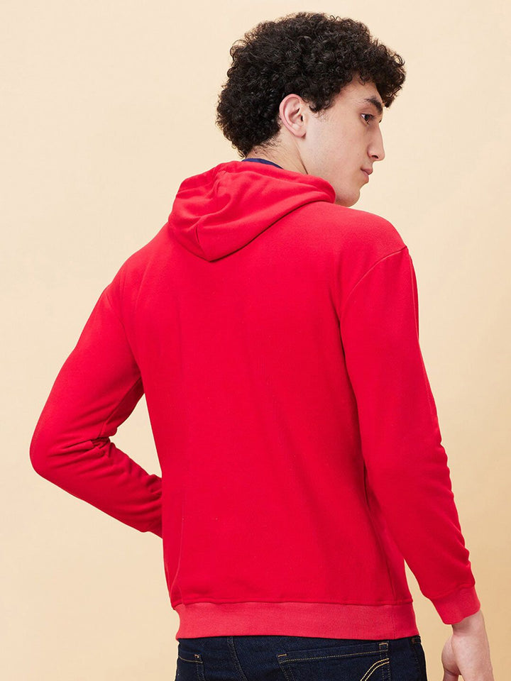 Being Human Typography Printed Long Sleeves Hooded Pullover