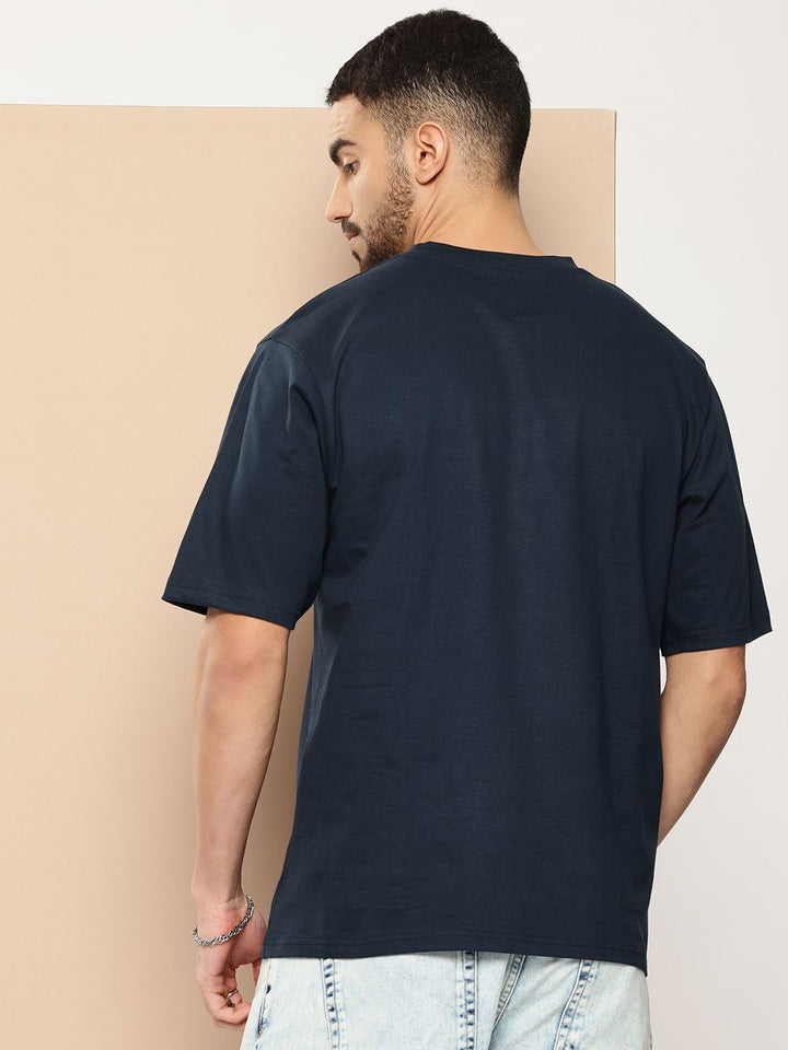 Difference of Opinion Men Printed Oversized Pure Cotton T-shirt
