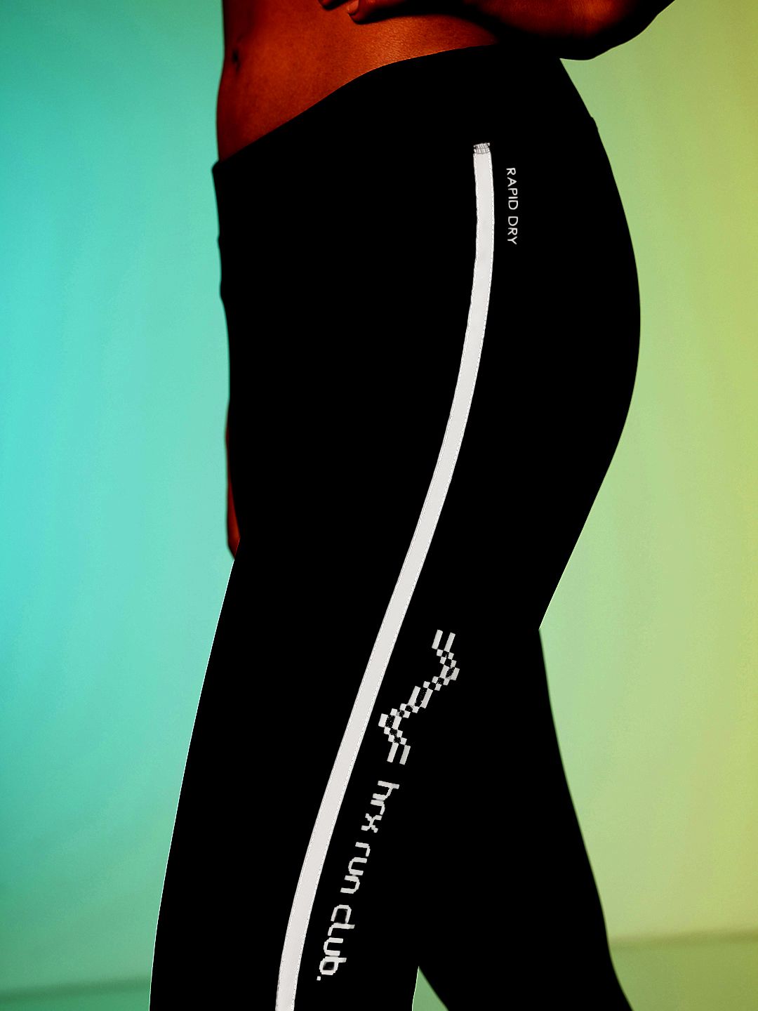 HRX by Hrithik Roshan Women Haptic Pulse Story Rapid-Dry Printed Running Tights