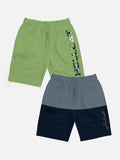 HELLCAT Boys Pack Of 2 Typography Printed Cotton Shorts