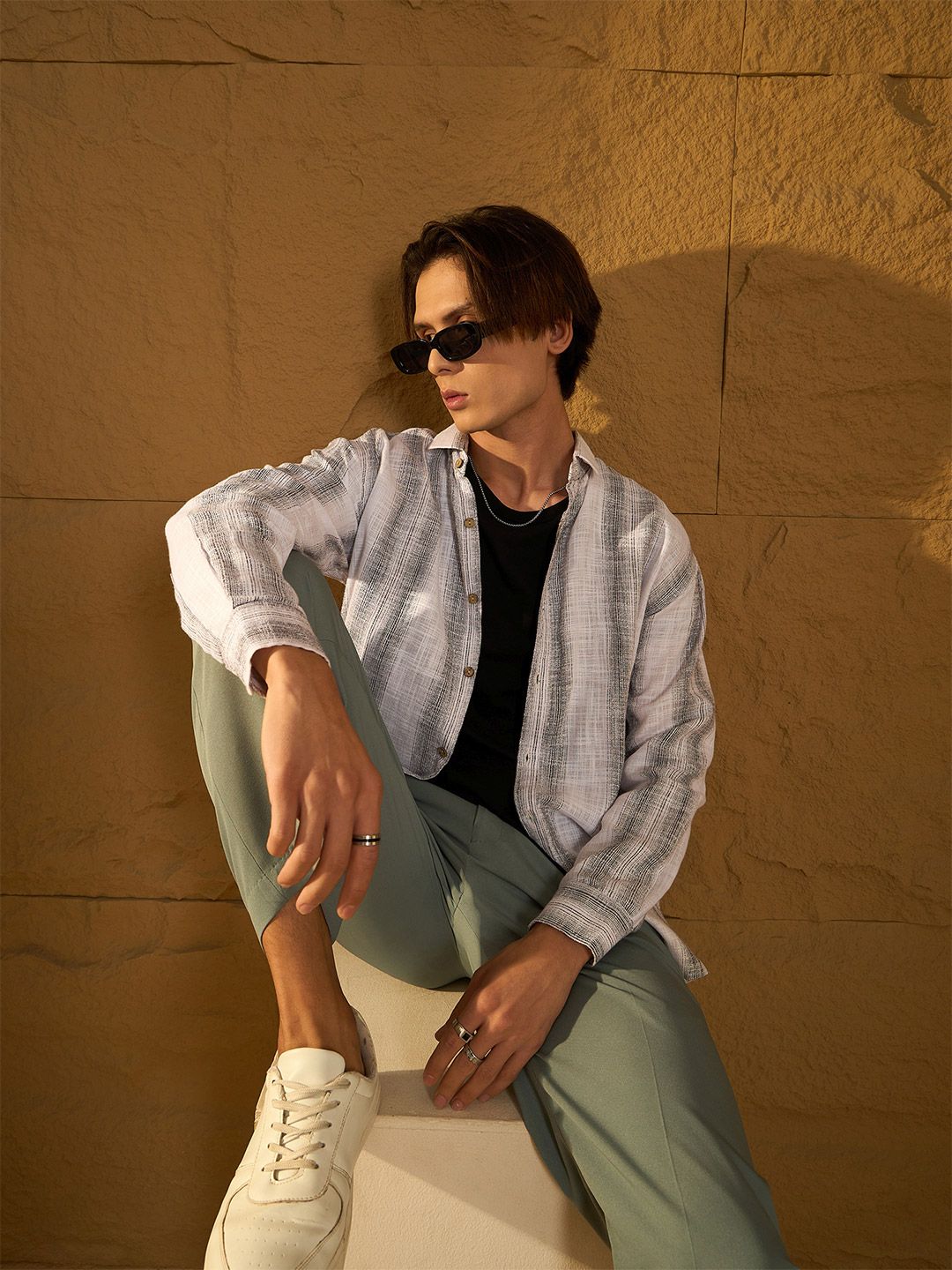 Dennison Men Stripetastic Drop bahu Baju besar