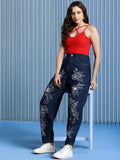 DressBerry Women Floral Printed Slouchy Fit Stretchable Jeans