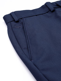 Park Avenue Men Self Design Mid-Rise Textured Formal Trouser