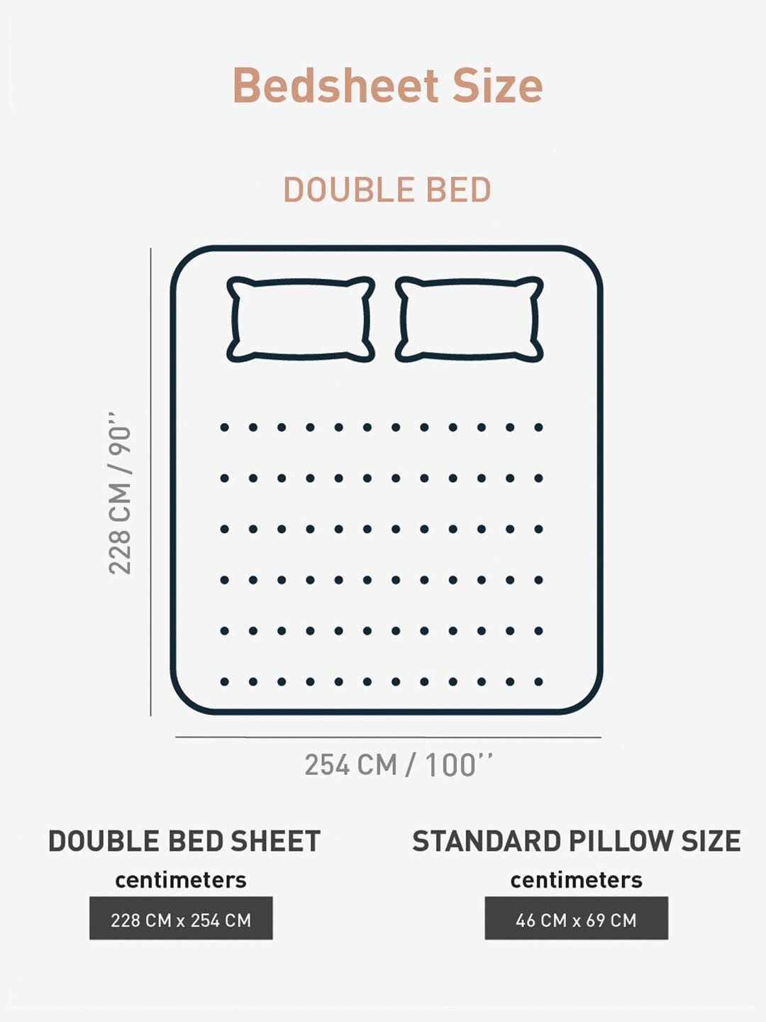 MYTRIDENT Paisley Urban Comfort Flat 144TC Queen Cotton 1 Bedsheet with 2 Pillow Covers