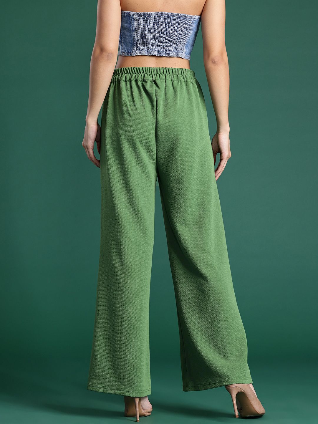 DressBerry Women Pleated Wide Leg Trousers