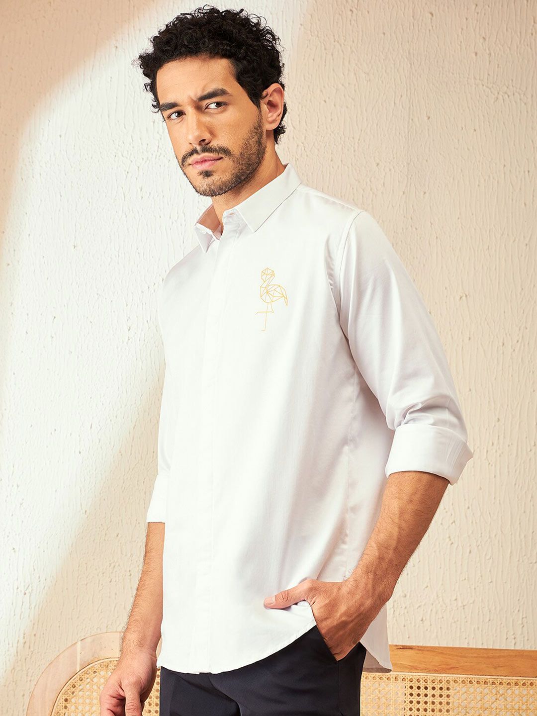 DENNISON Smart Spread Collar Casual Shirt