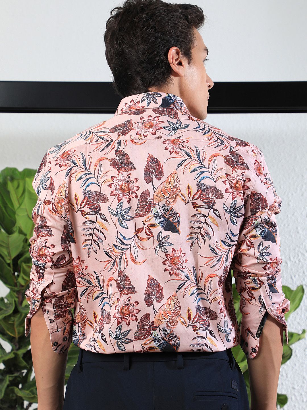 RARE RABBIT Men Misons Slim Fit Floral Printed Cotton Shirt