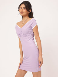 DressBerry Girly Glam Ribbed Bodycon Mini Dress