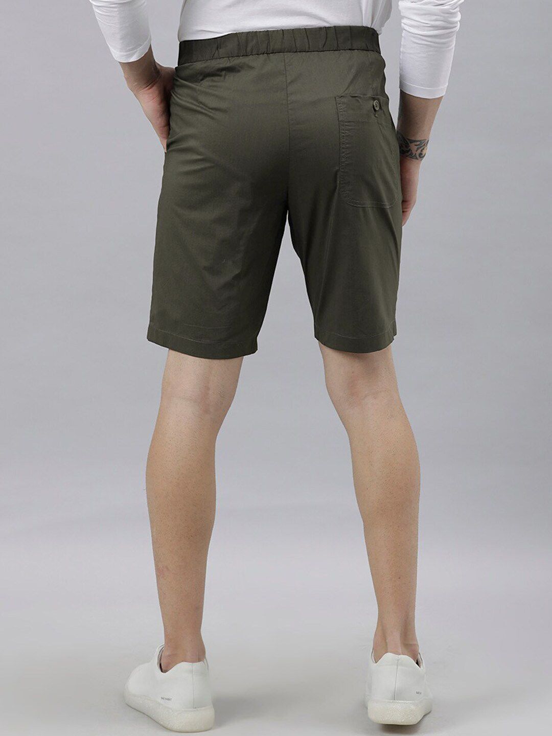 RARE RABBIT Men Osaka Slim Fit Mid-Rise Cotton Shorts