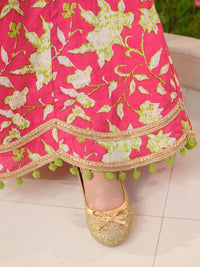 pspeaches Girls Printed Ready to Wear Lehenga Choli With Dupatta