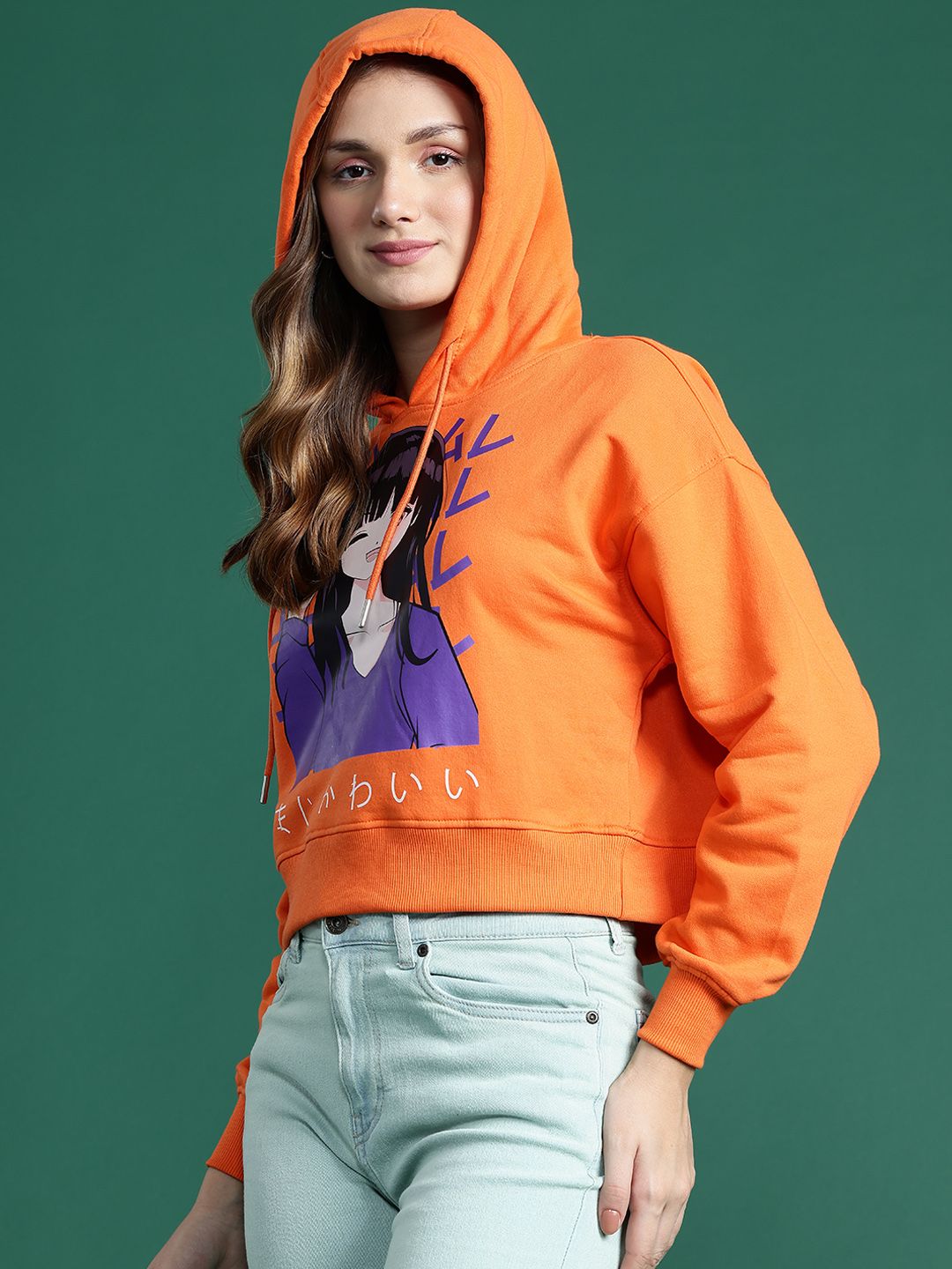 DressBerry Printed Drop-Shoulder Sleeves Sweatshirt