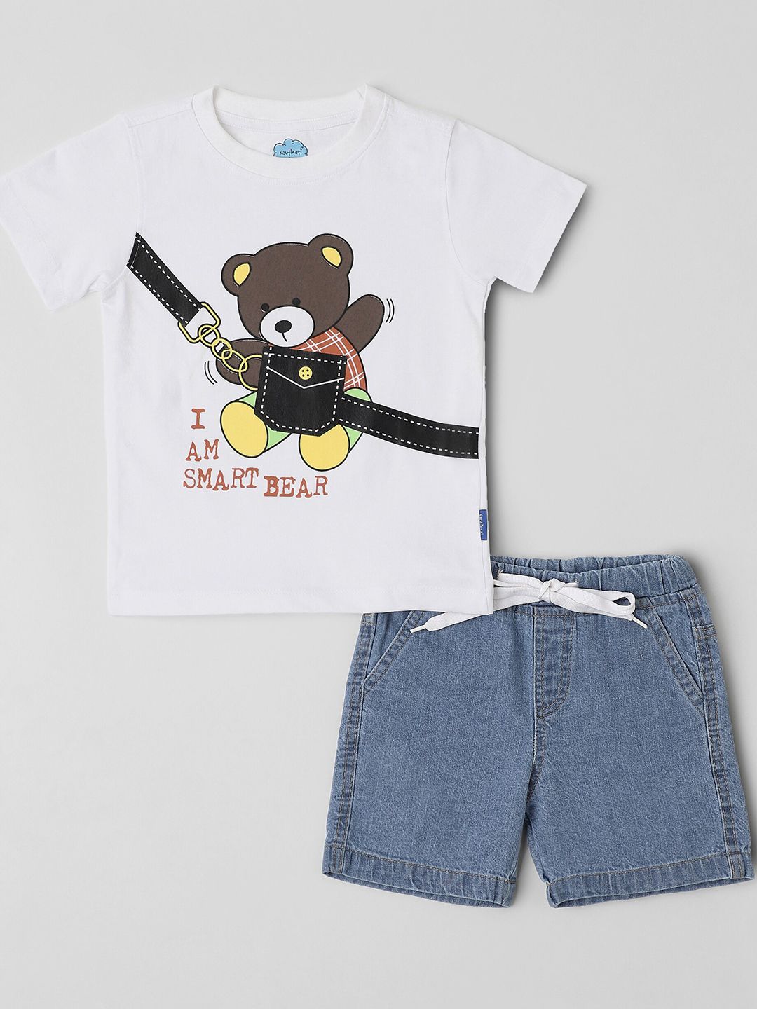 Nauti Nati Boys Printed T-shirt with Shorts