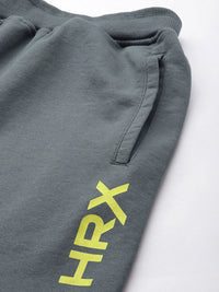 HRX By Hrithik Roshan Training Men Pewter Bio-Wash Brand Carrier Track Pants