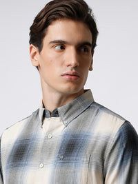 THE BEAR HOUSE Men Slim Fit Checked Pure Cotton Casual Shirt