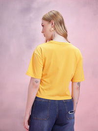 DressBerry Drop-Shoulder Sleeves Relaxed Fit T-shirt