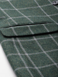 Park Avenue Checked Single-Breasted Slim Fit Formal Blazer