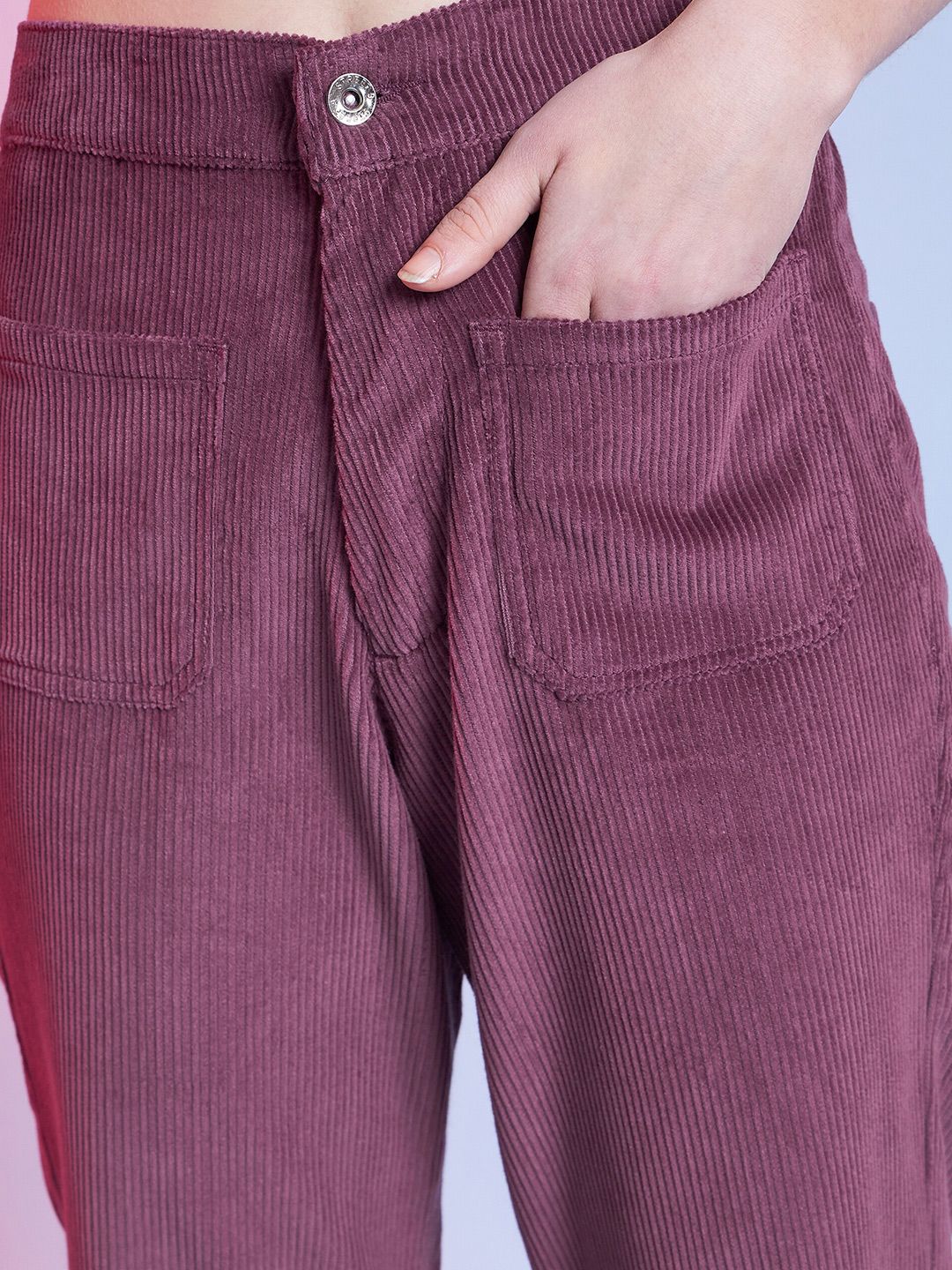 STREET 9 Women Relaxed Cotton Corduroy Trousers