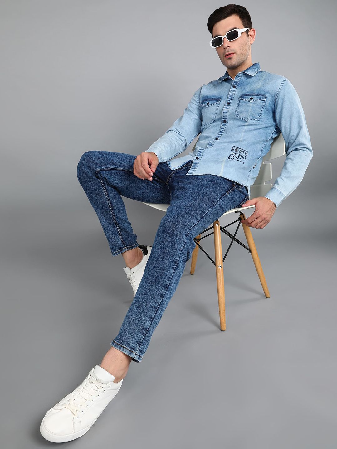 Urbano Fashion Men Mid Rise Regular Fit Washed Stretchable Jeans